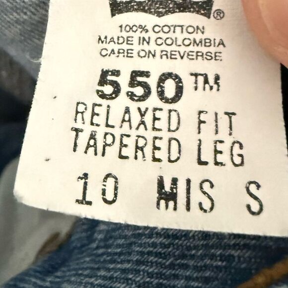 VINTAGE Levi’s 550 Relaxed Fit Tapered Leg Jeans Size 10 Short - Picture 5 of 6
